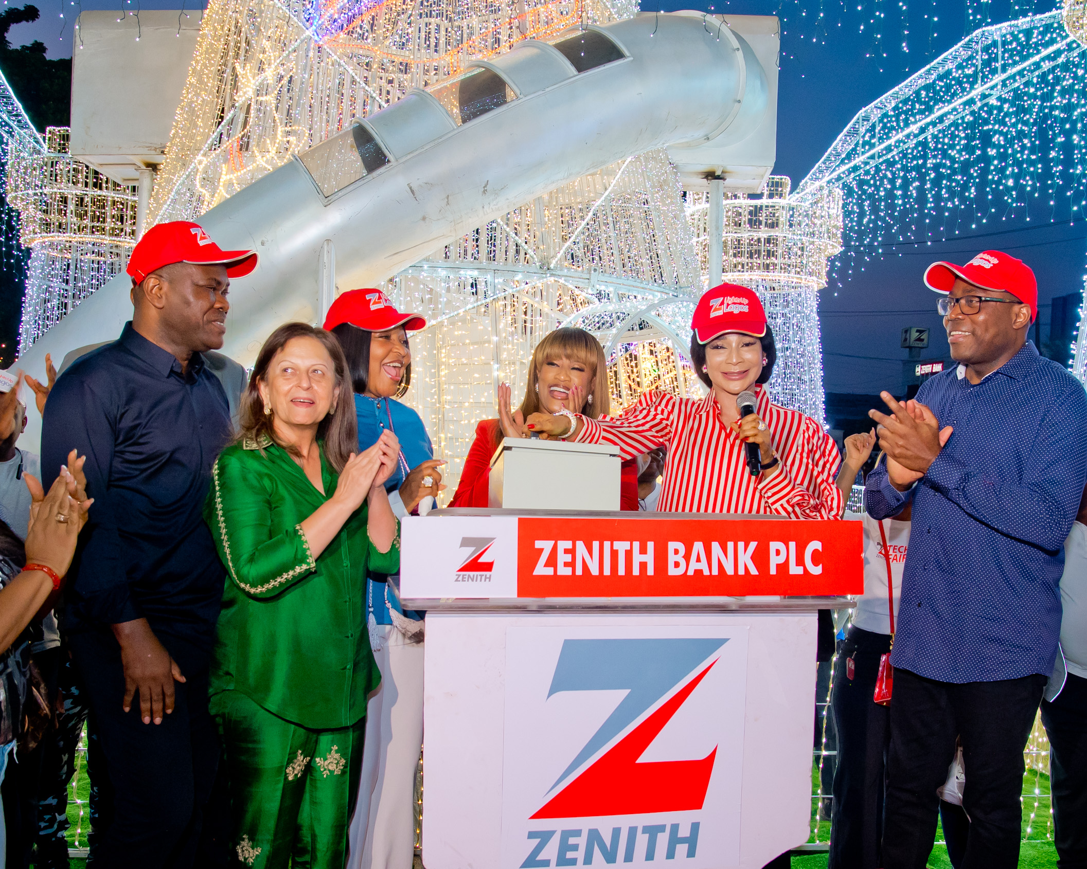 Zenith Bank spreads joy, festive cheer with Ajose Adeogun street light up