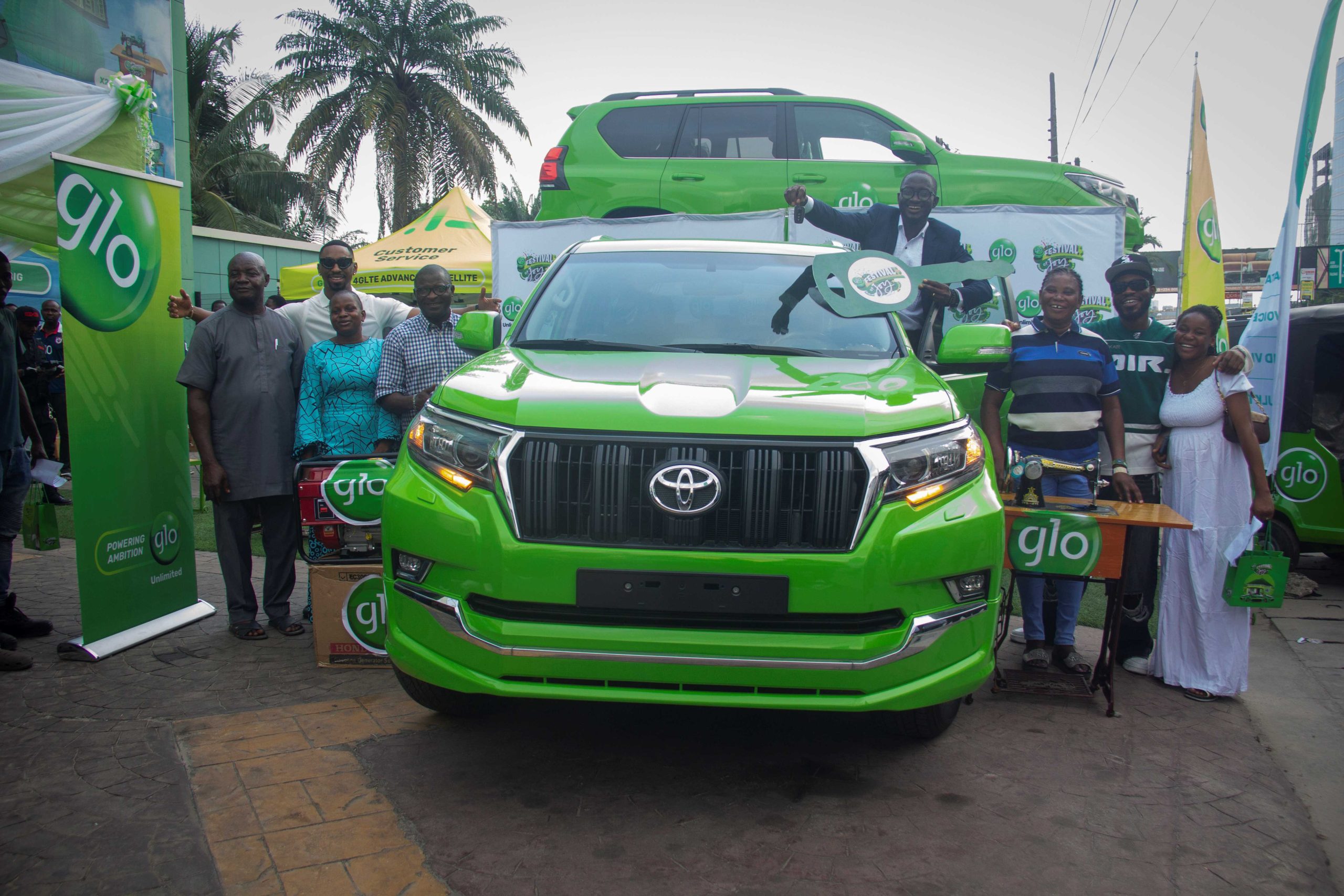 Glo Festival of Joy : Civil contractor’s dream comes true with Toyota Prado  