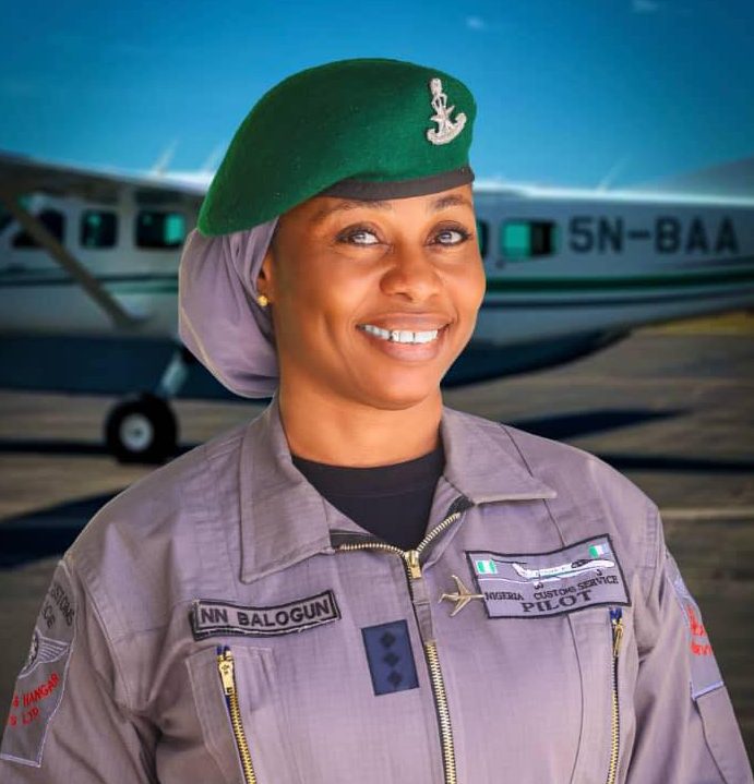 Nigeria Customs unveils Olanike Nafisat Balogun as its first female pilot